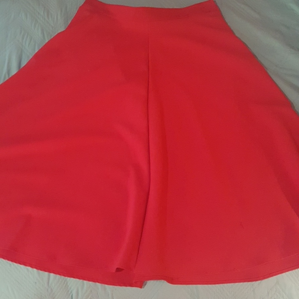 Red Women's Aline, Pinup, Circle Skirt  Red